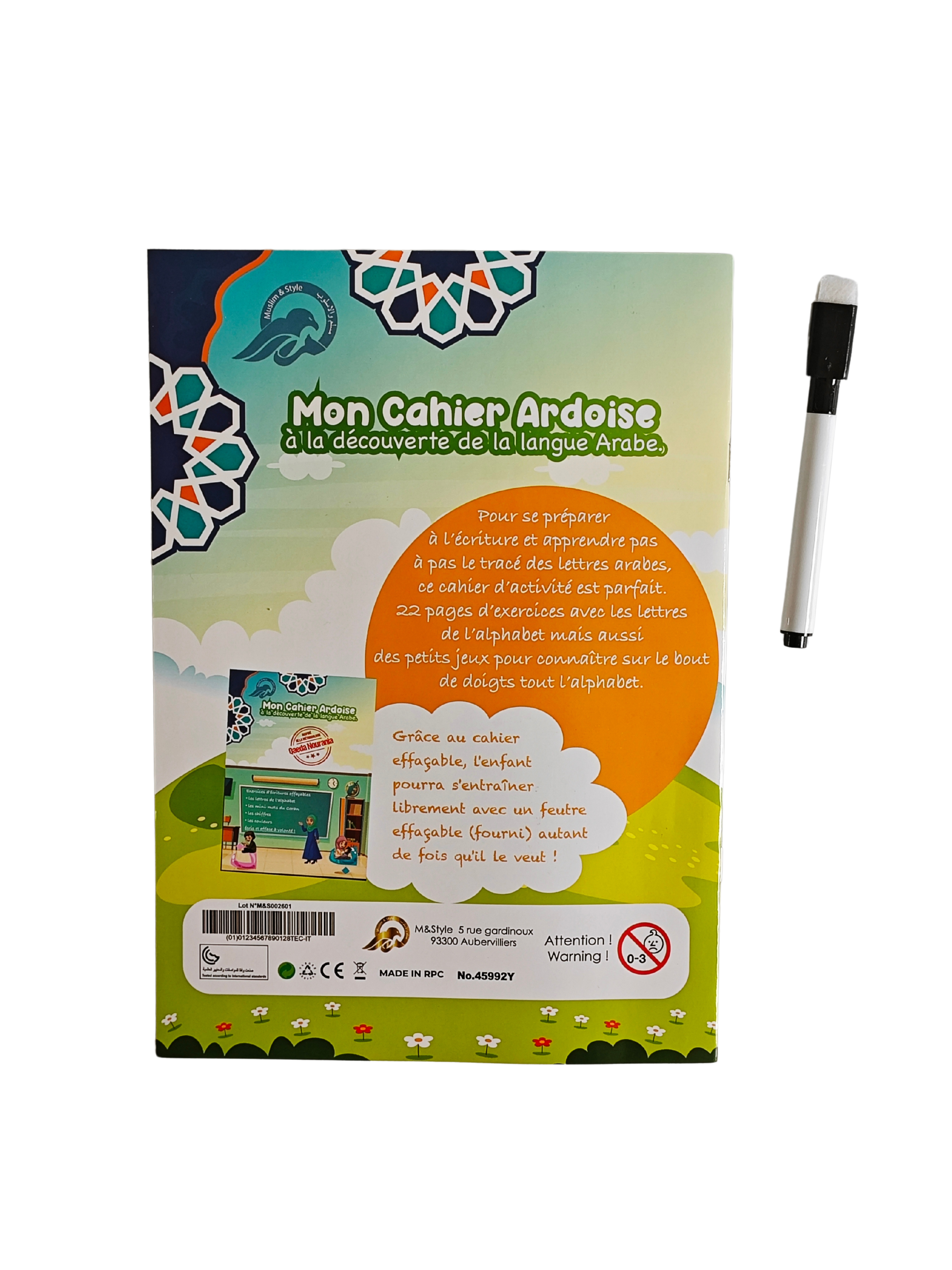 Mon Cahier Ardoise – À la Découverte de la Langue Arabe, Inspiré de la Méthodologie Nourania – Image 3